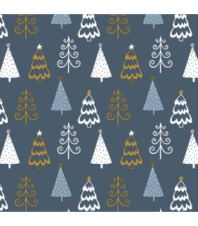 Servilletas 24 x 24 cm Fun Tree Blue Xmas