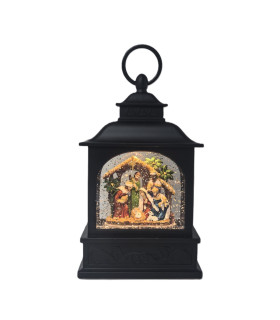 Farol Pesebre 14 x 25 cm con LED Alparamis