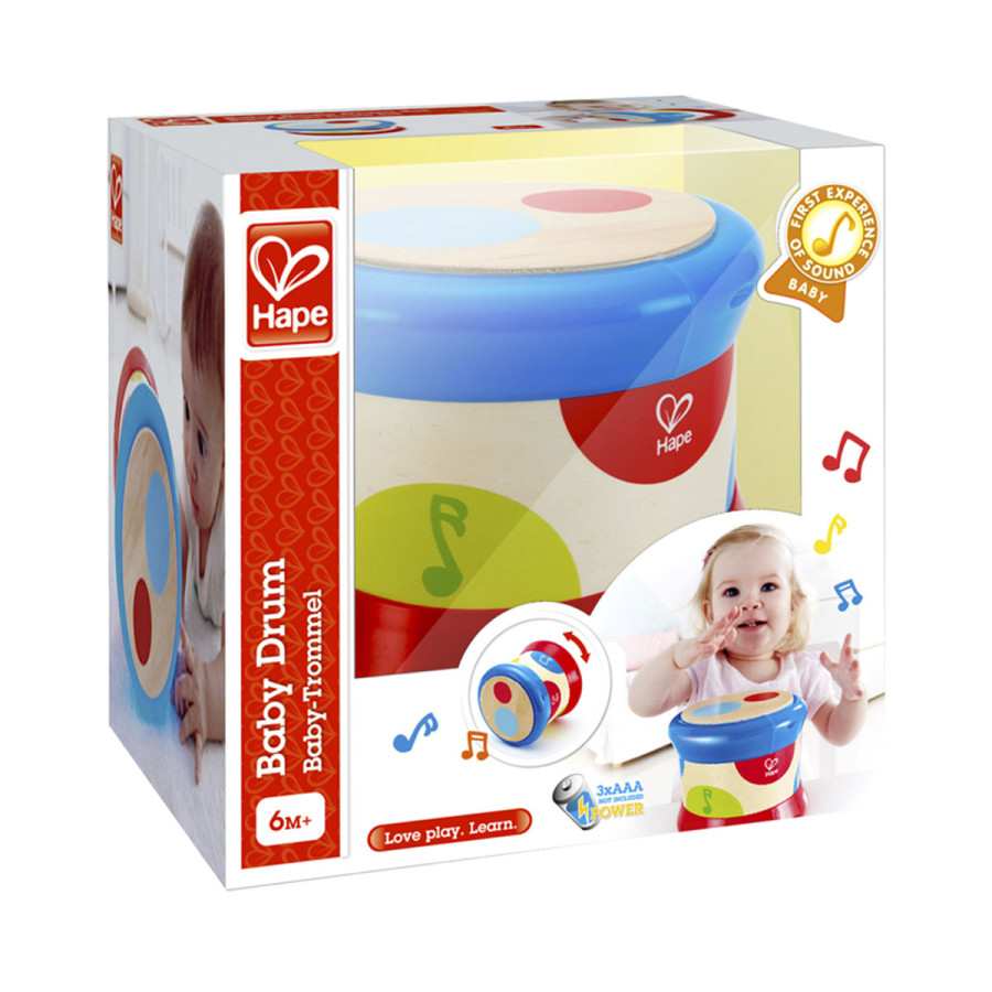 Tambor para Bebés Hape Instrumento Musical de Juguete a Pilas