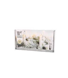 Set de 10 Velas Marfl con Ganchito y Timer Alparamis