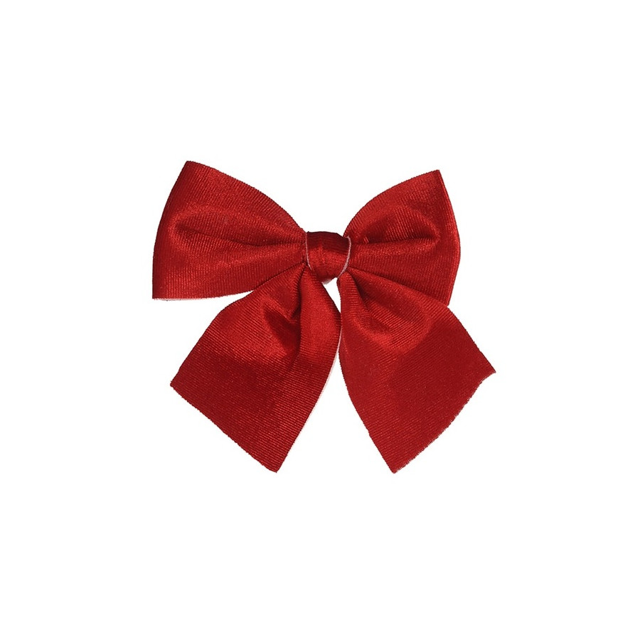 Set de 3 Moños de Terciopelo Rojo 10 cm Alparamis