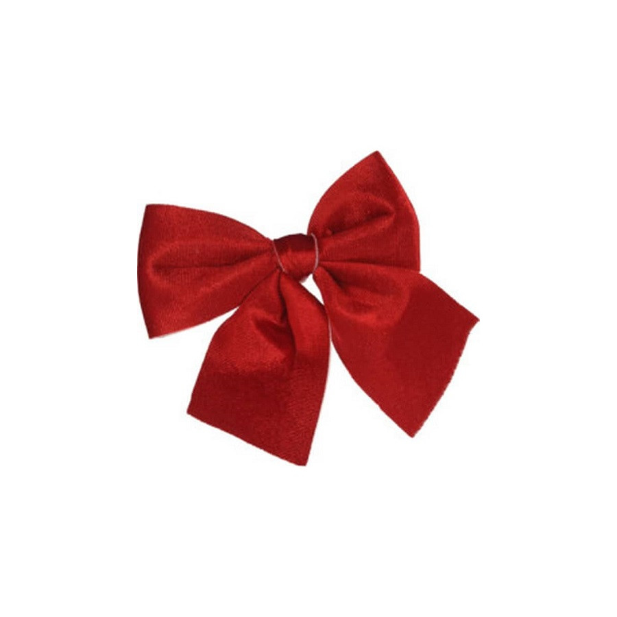 Set de 2 Moños de Terciopelo Rojo 13 cm Alparamis