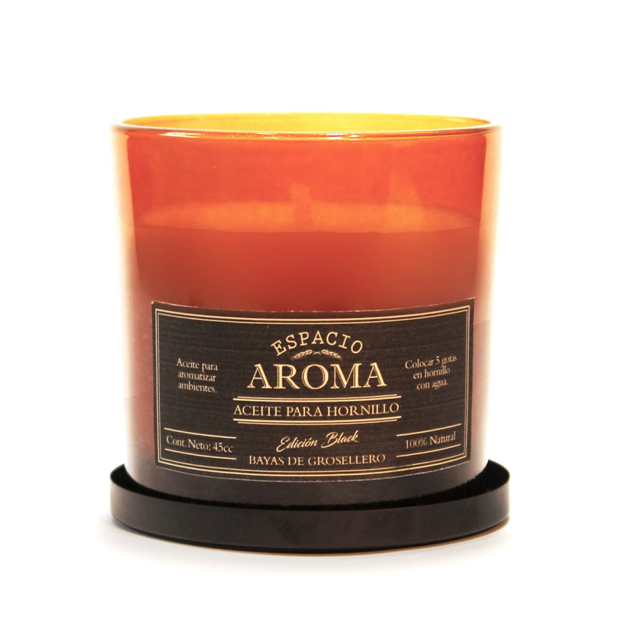 Vela de Soja Aromática 250 g Línea Black Bayas de Grosellero Espacio Aroma