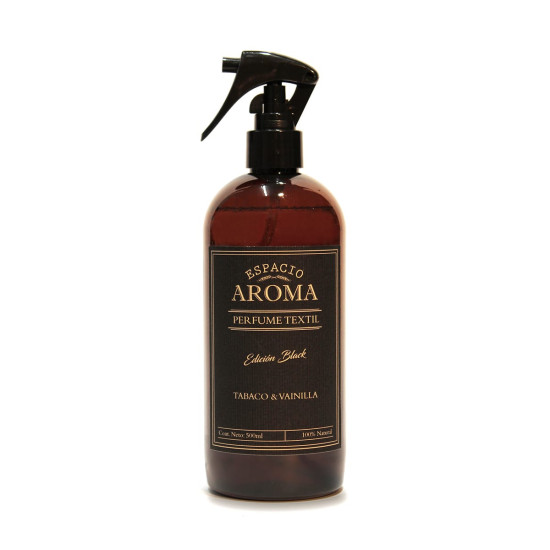 Aromatizador Textil 500 ml Línea Black Tabaco y Vainilla Espacio Aroma