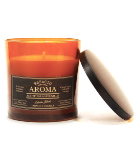 Vela de Soja Aromática 250 g Línea Black Tabaco y Vainilla Espacio Aroma