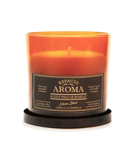 Vela de Soja Aromática 250 g Línea Black Tabaco y Vainilla Espacio Aroma