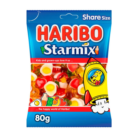 Caramelos Gomitas Haribo Starmix 80 g