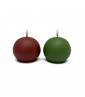 Vela Esférica LED Verde 10 cm Alparamis