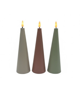 Vela Cónica LED Rosa 17 cm Alparamis