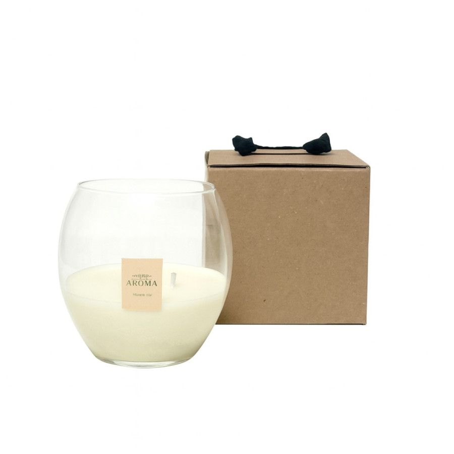 Vela en Vaso Esfera 400 g Vainilla Espacio Aroma