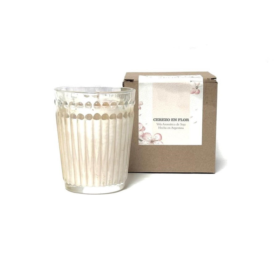 Vela en Vaso Romántica 175 g Cerezo en Flor Espacio Aroma
