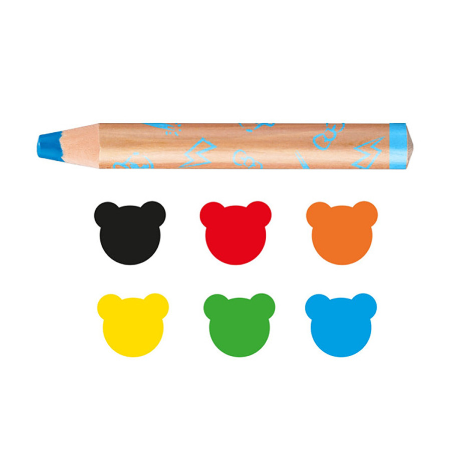 Crayón Lápiz Acuarela 3 en 1 Baby Carioca x 6