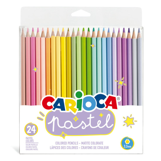 Lápices Colores Pastel Carioca x 24