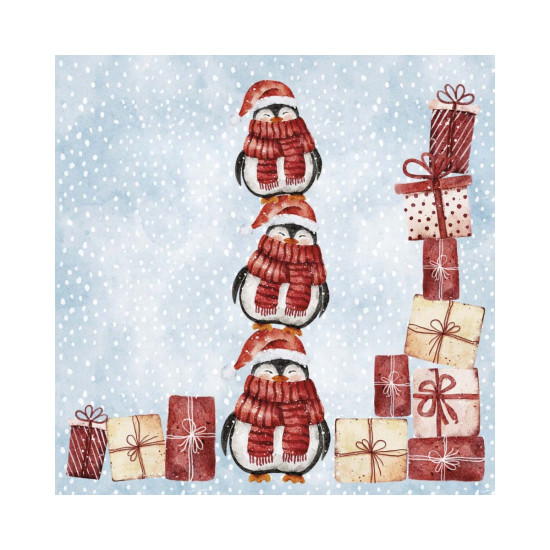 Servilletas 24 x 24 cm Santa Helpers Xmas