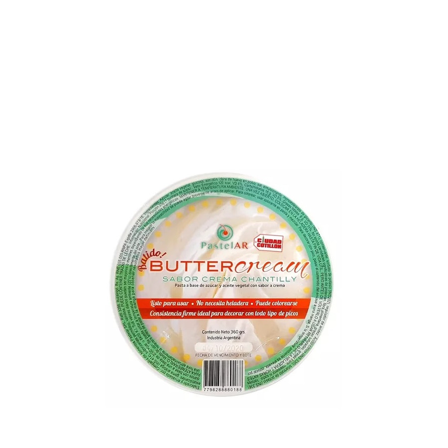 Buttercream Pastelar Chantilly 360grs