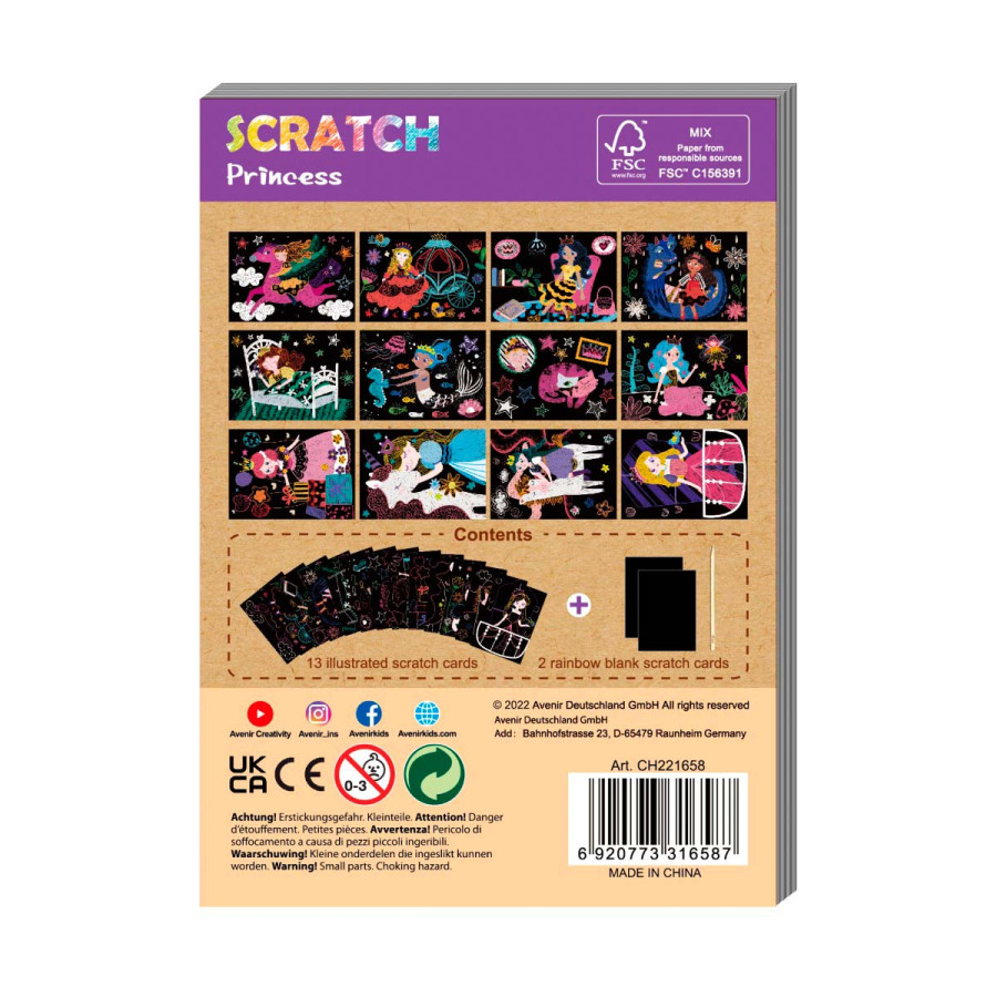 Mini Scratch Book Princesas Avenir