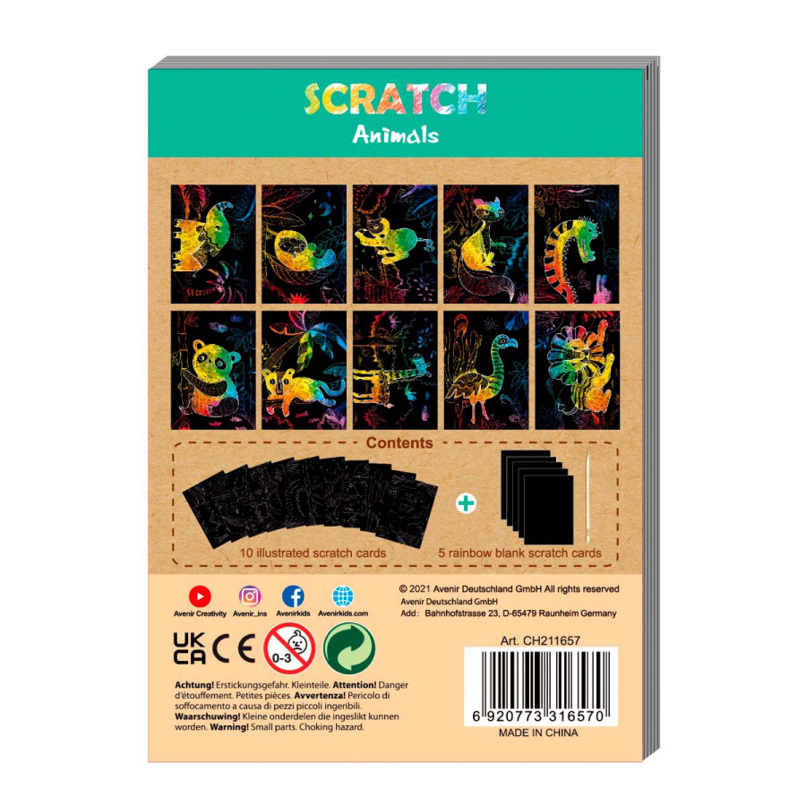 Mini Scratch Book Animales Avenir