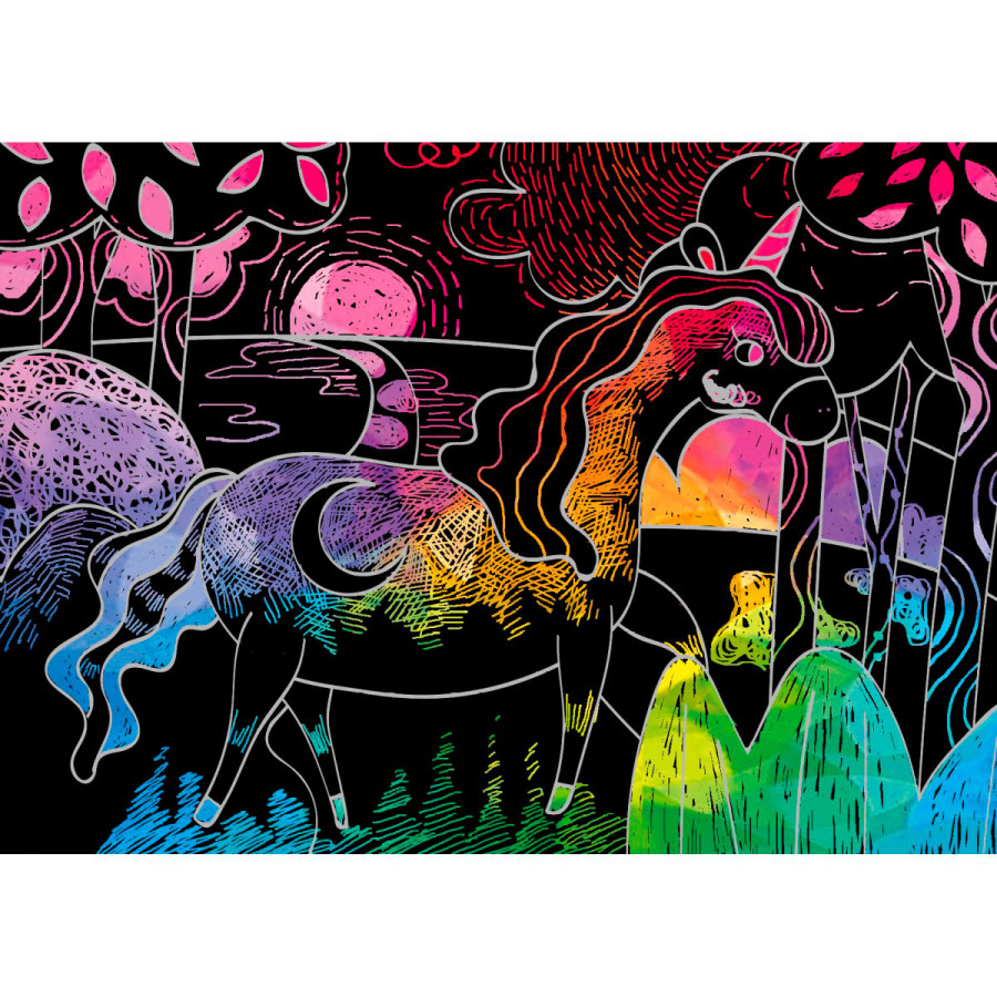 Mini Scratch Book Unicornios Avenir