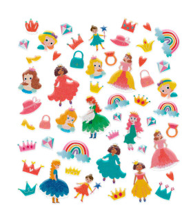 Puffy 3D Stickers Princesas Avenir