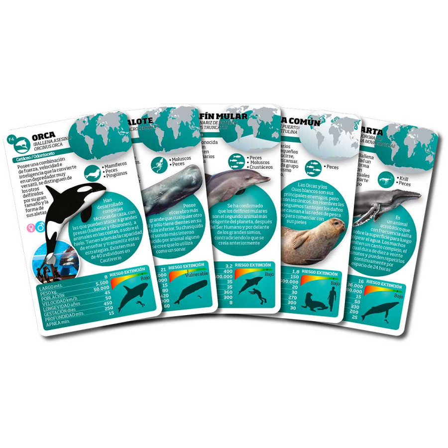 Cartas clásicasMamíferos Marinos Luminias