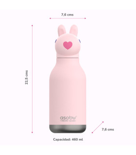 Botella Térmica Bestie Bunny 460 ml Asobu
