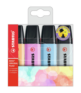 4 Resaltadores Boss Pastel Wallet