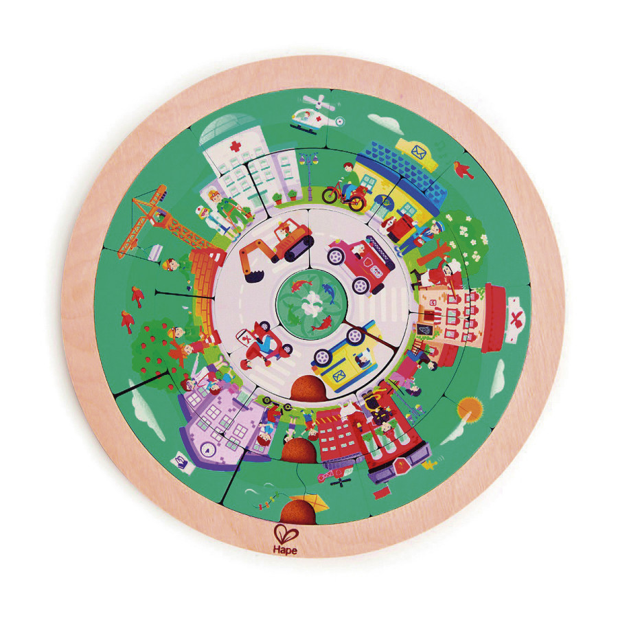 Rompecabezas de Trabajos Doble Cara Hape