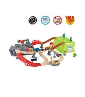 Set de Tren de Ciudad de Juguete en Caja Hape