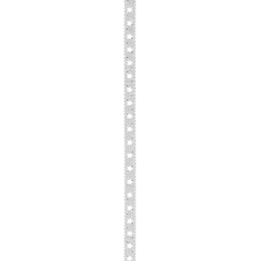 Cinta Troquelada Estrella de Luxe Plateada 1 cm x 10 metros