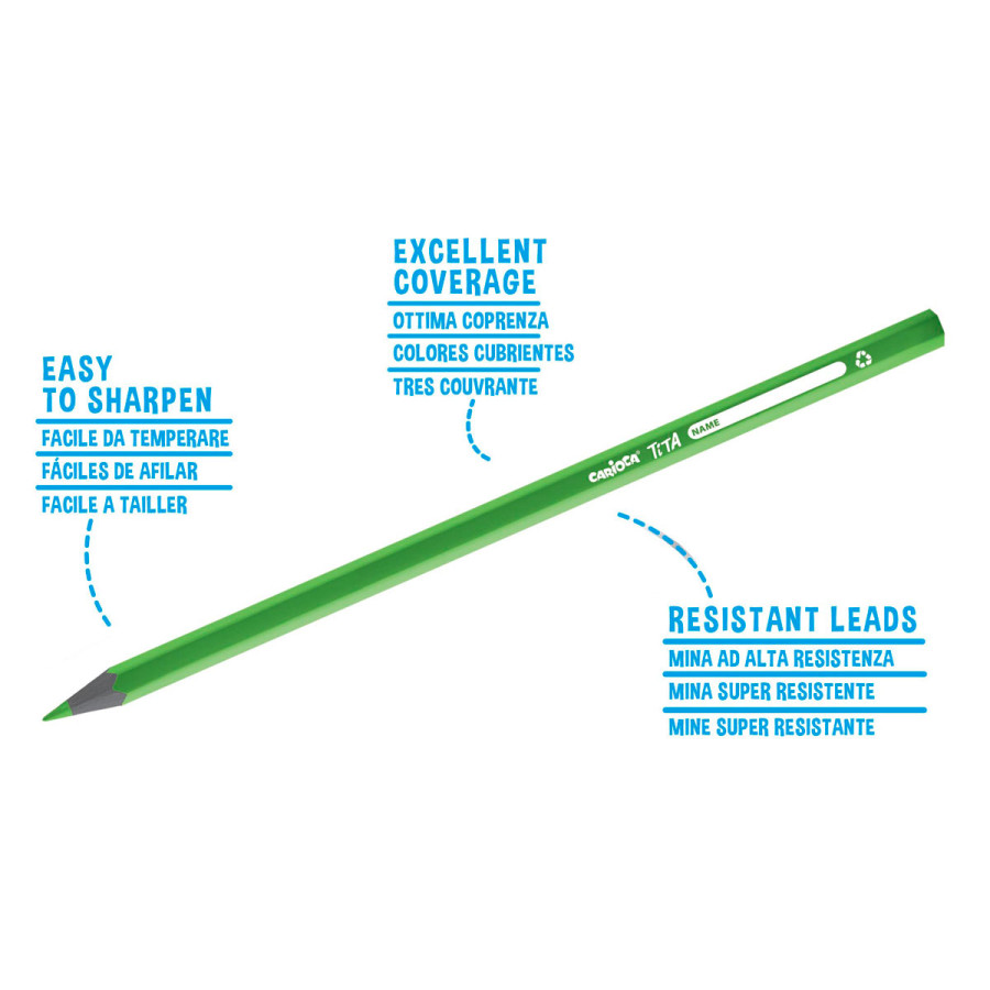 Lápices de Grafito HB Eco Family Carioca x 6