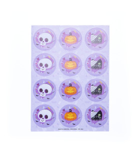 Stickers Violetas de Halloween x 120