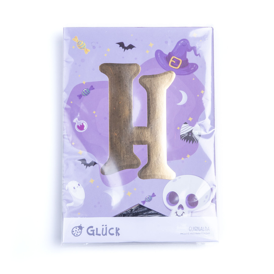 Guirnalda de Banderines Violetas XL Halloween