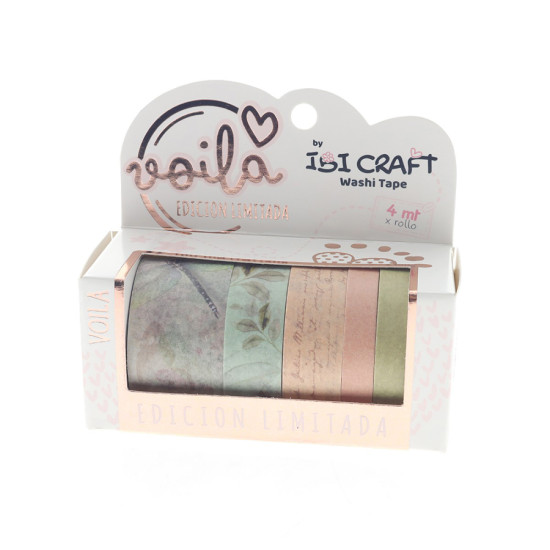 Washi Tape Box 5 Rollos de 4 m Butterflies Edition Ibicraft