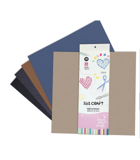 Papel para Scrap 35 Hojas de 30 x 30 cm y 160 g Tierra Ibicraft