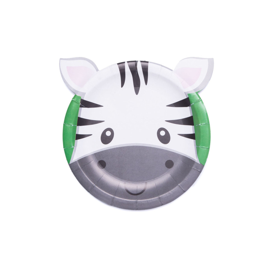 Plato de Cartón Animalitos Cebra x 6