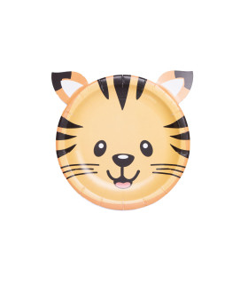 Plato de Cartón Animalitos Tigre x 6