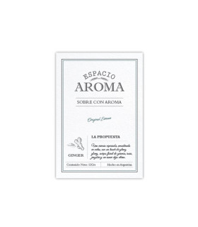 Sobre con Aroma 12 g Línea Clásica Jengibre Espacio Aroma