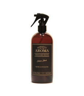 Aromatizador Textil 500 ml Línea Black Cedro y Violetas Espacio Aroma