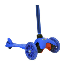 Monopatín de Aluminio Rocker Mini de 3 Ruedas Azul