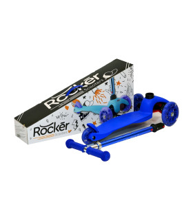 Monopatín de Aluminio Rocker Mini de 3 Ruedas Azul