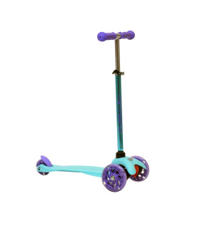 Monopatín de Aluminio Rocker Mini de 3 Ruedas Turquesa y Violeta