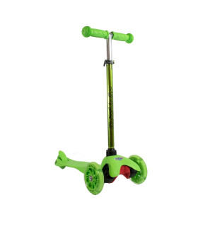 Monopatín de Aluminio Rocker Mini de 3 Ruedas Verde