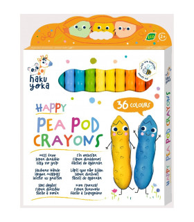 Crayones Happy Pea Pod Haku Yoka x 36 con Exhibidor