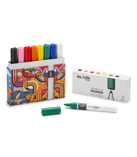 Marcadores Acrílicos Acrylic Carioca Plus x 8