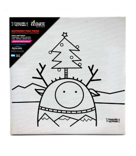 Bastidor para Pintar Navidad por Fer Weimann 20x20 cm