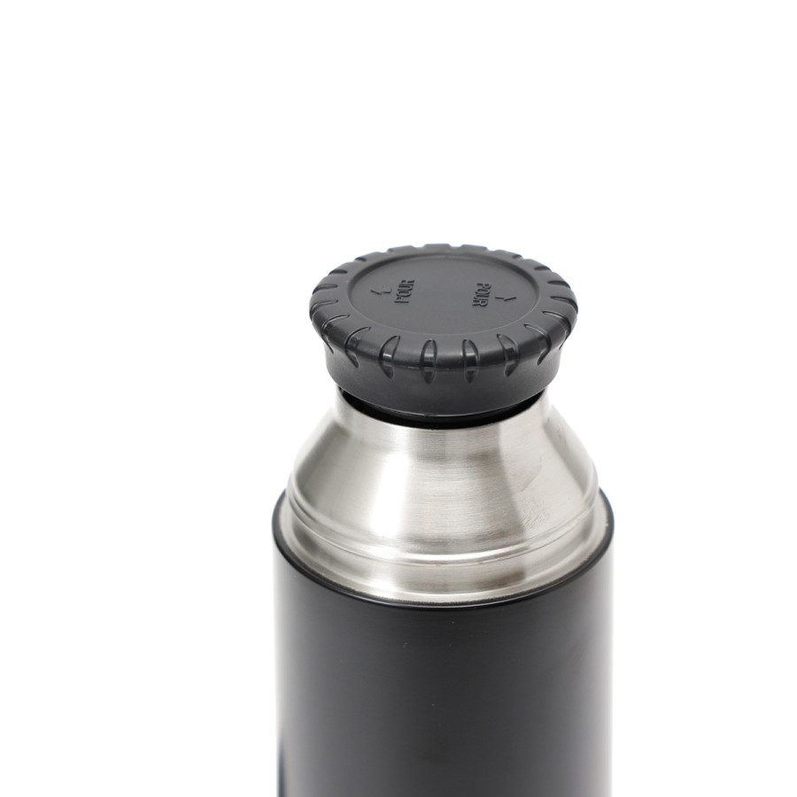 Termo 1000 ml con Tapa a Rosca Pico Vertedor y Taza Thermos Negro