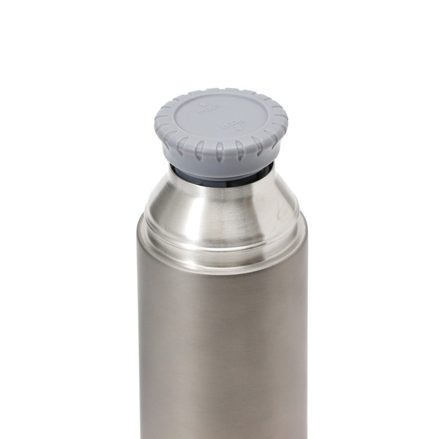 Termo 1000 ml con Tapa a Rosca Pico Vertedor y Taza Thermos Gris