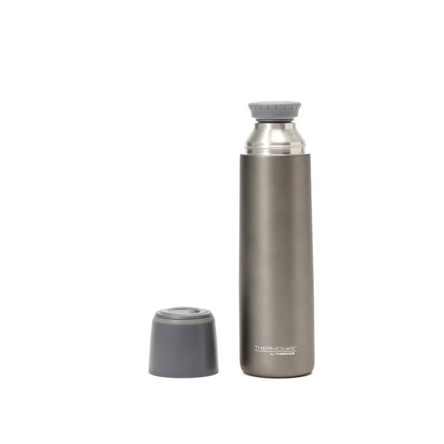 Termo 1000 ml con Tapa a Rosca Pico Vertedor y Taza Thermos Gris