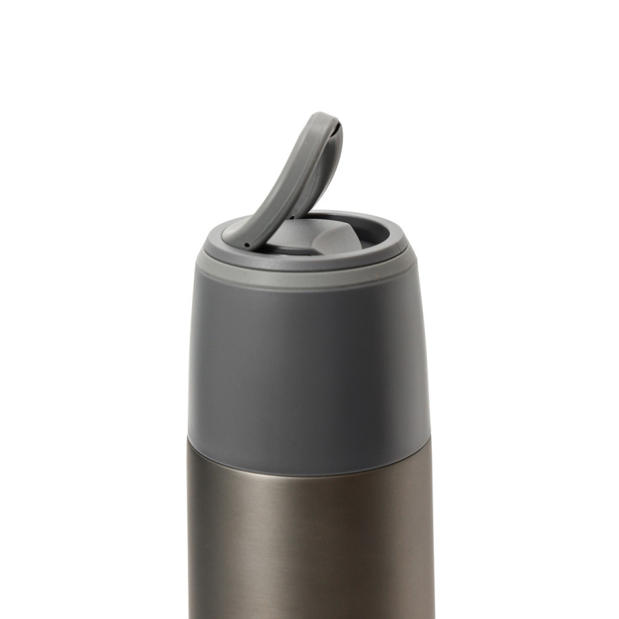 Termo 1000 ml con Tapa a Rosca Pico Vertedor y Taza Thermos Gris