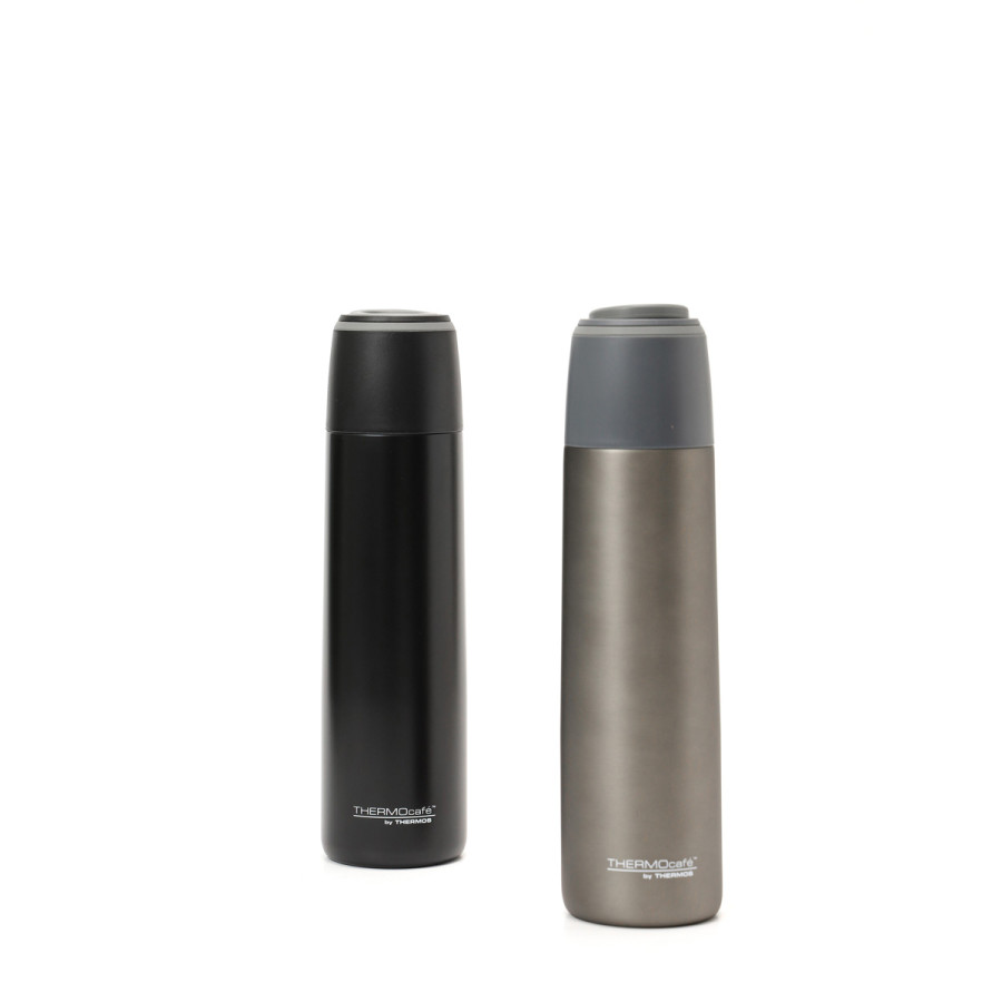Termo 1000 ml con Tapa a Rosca Pico Vertedor y Taza Thermos Gris